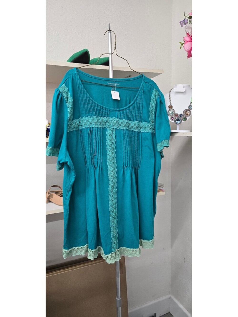 Women’s size 3XL teal tunic top